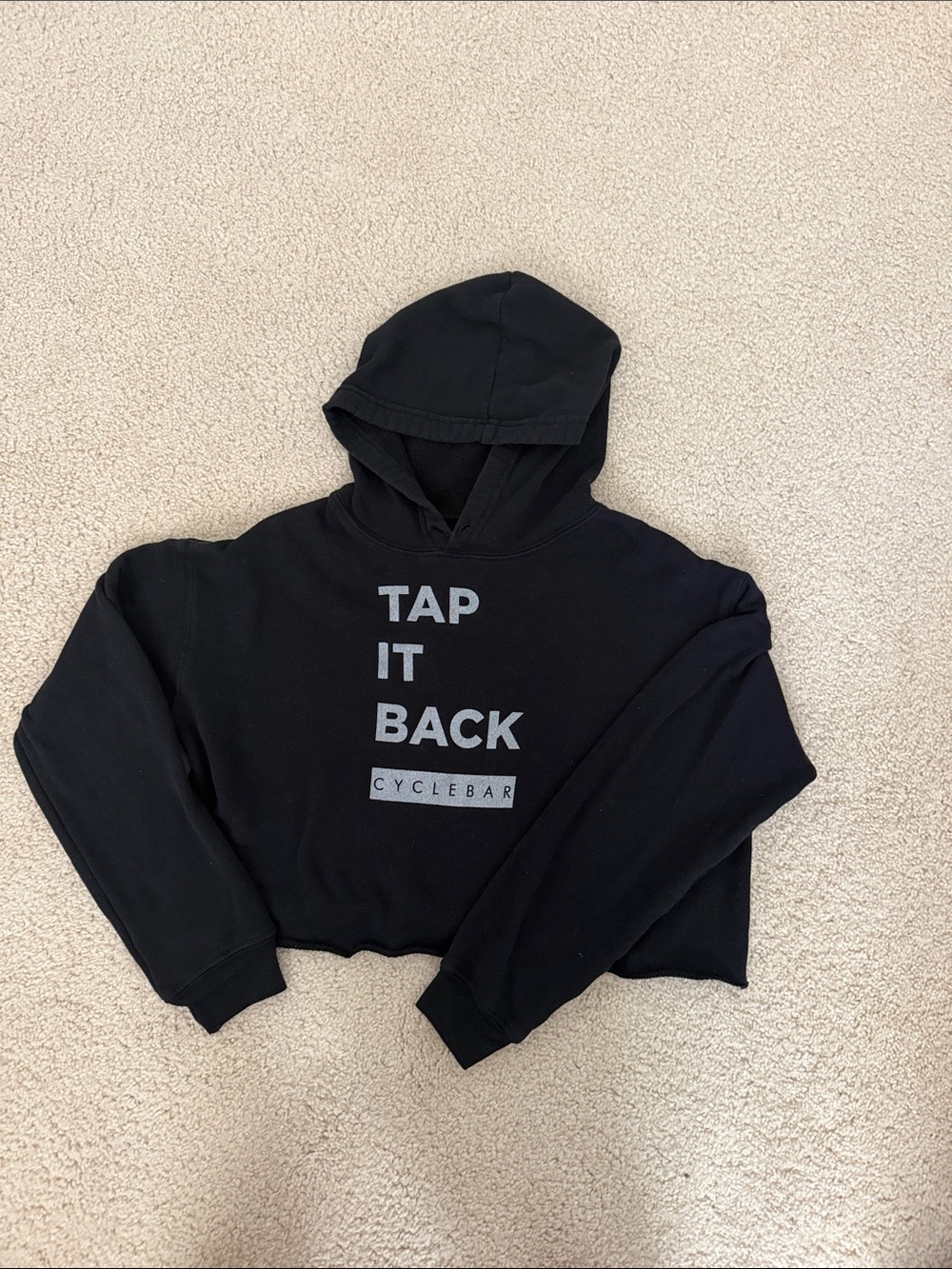 Cropped Cyclebar hoodie